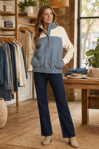 Blue Ridge Striped Pullover