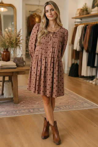 Autumn Polka Dot Dress
