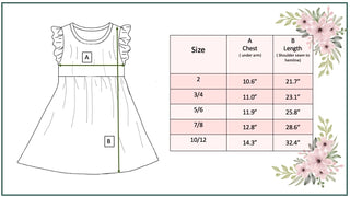 Girls Claire Sage Daisy Spring Flutter Sleeve Dress