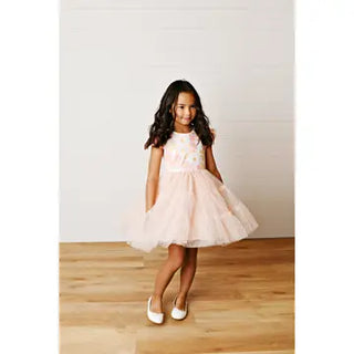 Girls Ella Pink Daisy Spring Summer Dress
