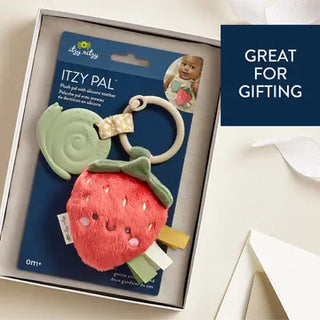 Itzy Pal Plush Teether Strawberry
