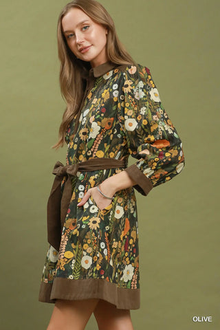 Autumn Meadow Belted Dress