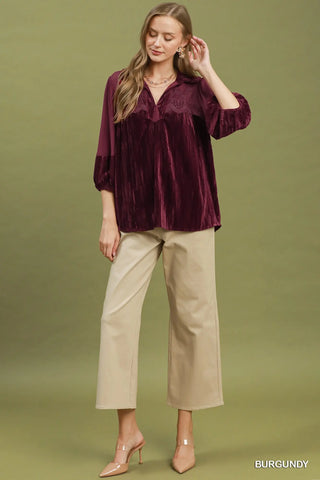 Vintage Merlot Velvet Top