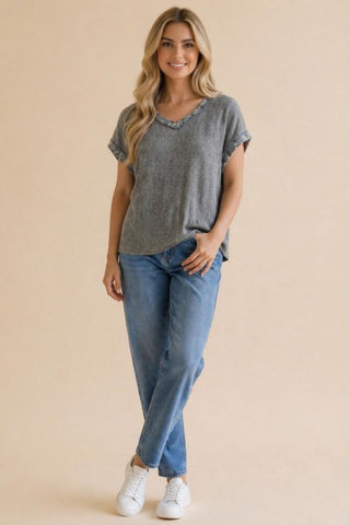 Jenn's Leopard V Neck Top