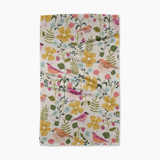 Summer Songbirds Tea Towel