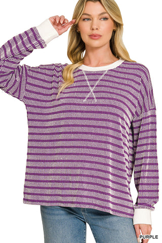 The Color Me Cozy Striped Pullover