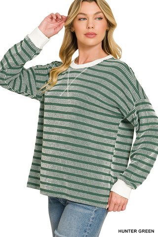 The Color Me Cozy Striped Pullover