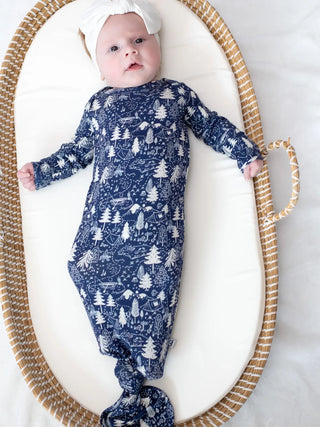 Adventure Awaits Knotted Infant Gown