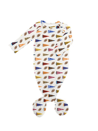 Varsity Football Flags Knotted Infant Gown
