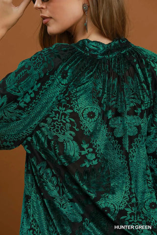 The Velvet Romance Damask Top