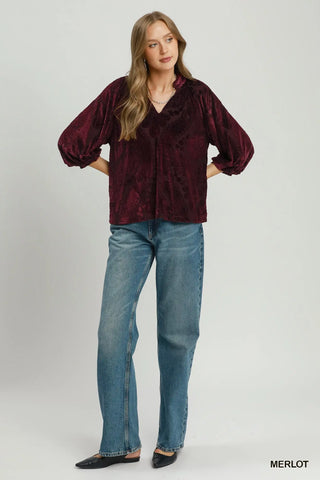 The Velvet Romance Damask Top